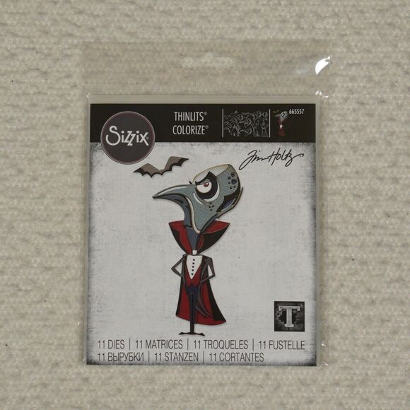 Lot of 5 Sizzix Thinlits Dies and Embossing Folder Jim Holtz Colorized Texture - Picture 8 of 16